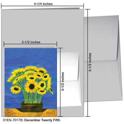 December Twenty Fifth, Greeting Card (7017B), Enclosure, www.printedcanvas.com