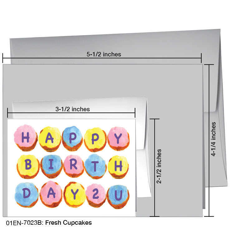 Fresh Cupcakes, Greeting Card (#7023B)