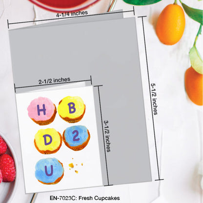 Fresh Cupcakes, Greeting Card (#7023C)