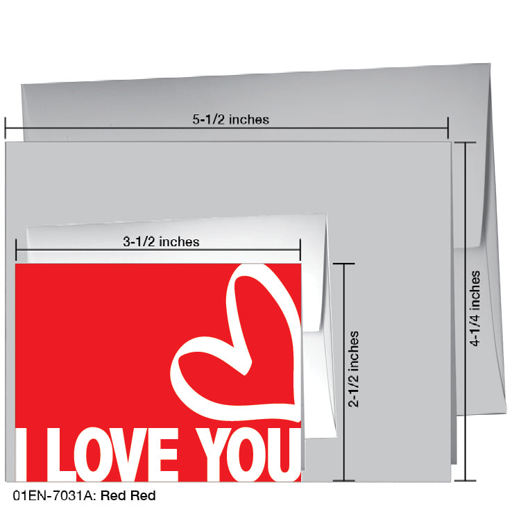 Red Red, Greeting Card (#7031A)