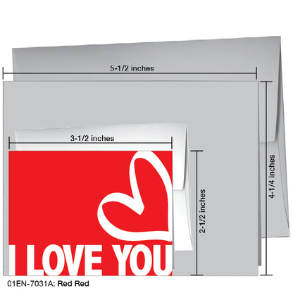 Red Red, Greeting Card (#7031A)