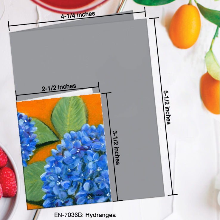 Hydrangea, Greeting Card (7036B), Enclosure Card, www.printedcanvas.com