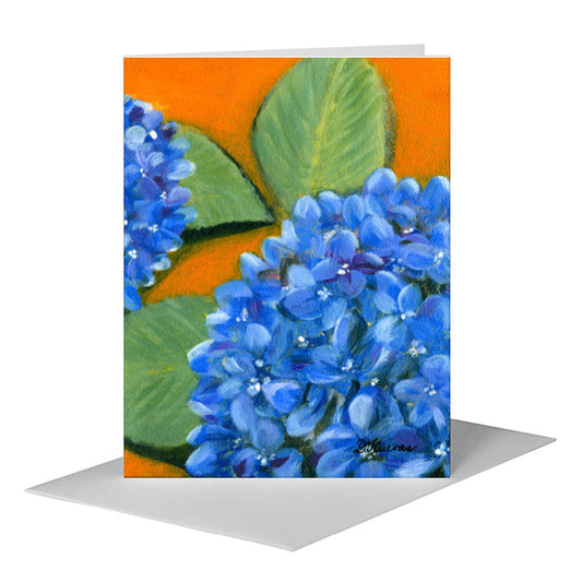 Hydrangea, Greeting Card (#7036B) A2 Card Front, www.printedcanvas.com