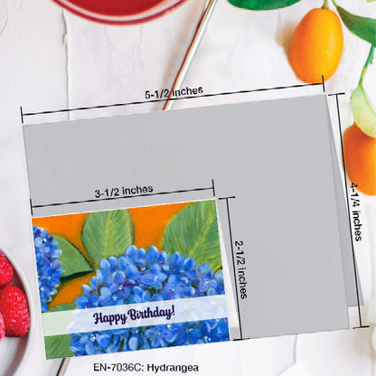 Hydrangea, Greeting Card (7036C), Enclosure, www.printedcanvas.com