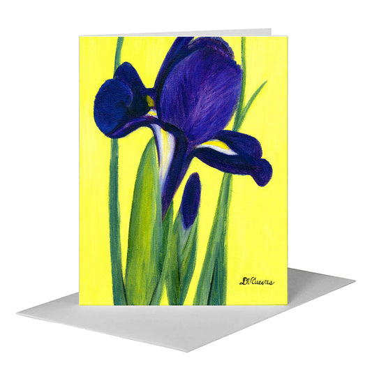 Iris, Greeting Card (#7037D) A2 Card Front, www.printedcanvas.com