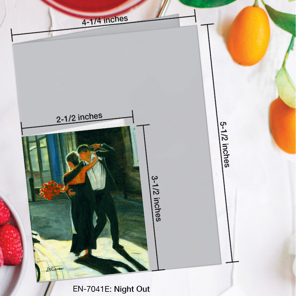 Night Out, Greeting Card (7041E), Enclosure Card, www.printedcanvas.com