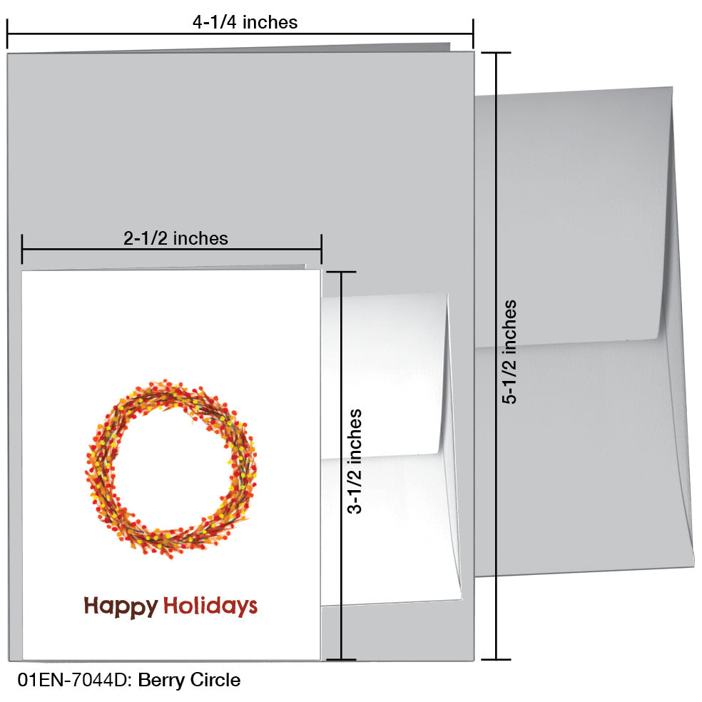 Berry Circle, Greeting Card (#7044D)