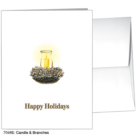Candle & Branches, Greeting Card (#7046E)
