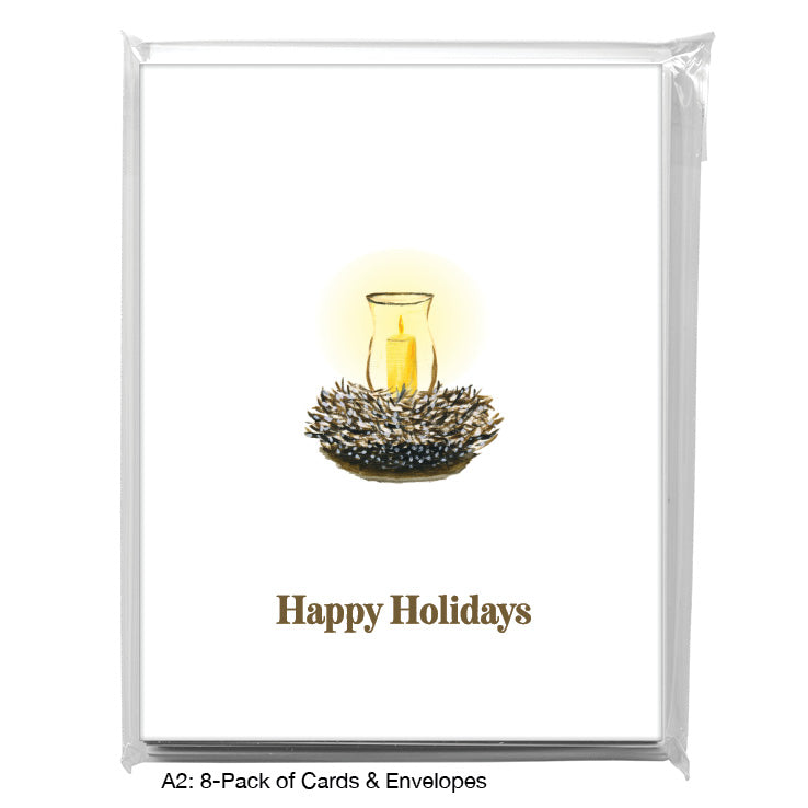 Candle & Branches, Greeting Card (#7046E)