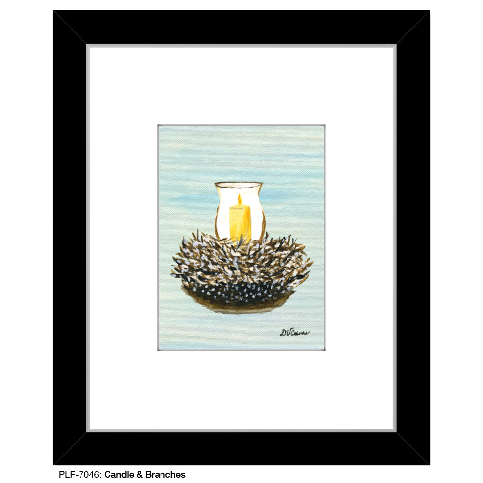 Candle & Branches, Print (#7046)