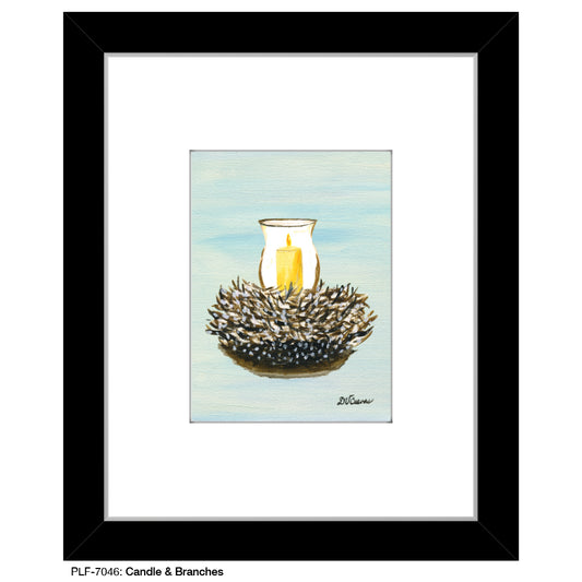 Candle & Branches, Print (#7046)