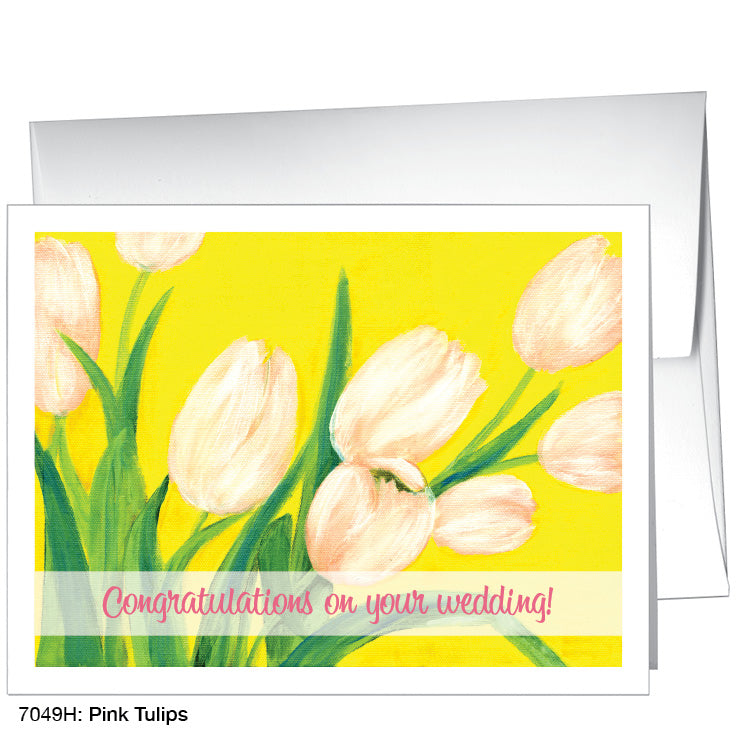 Pink Tulips, Greeting Card (7049H), A2 Card, www.printedcanvas.com