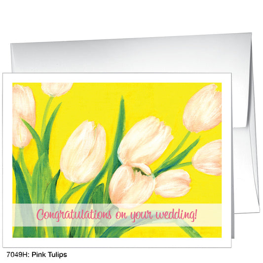 Pink Tulips, Greeting Card (7049H), A2 Card, www.printedcanvas.com