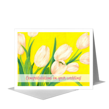 Pink Tulips, Greeting Card (#7049H), A2 Card Front, www.printedcanvas.com