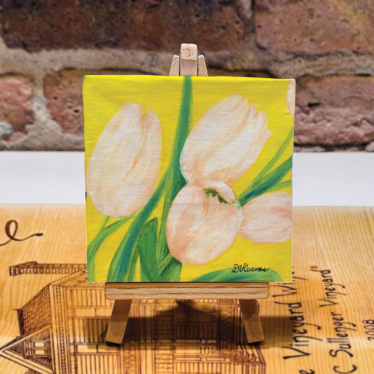 Pink Tulips, Mini Artwork (MA-7049K) - Printed Canvas