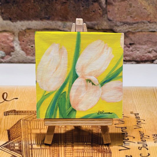 Pink Tulips, Mini Artwork (MA-7049K) - Printed Canvas