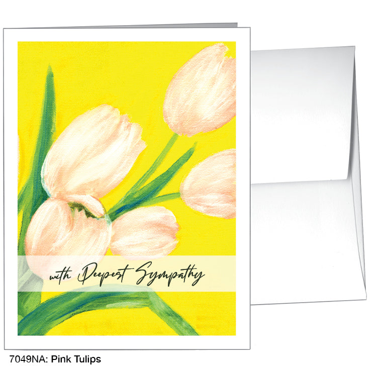 Pink Tulips, Greeting Card (#7049NA), A2 Card Front, www.printedcanvas.com