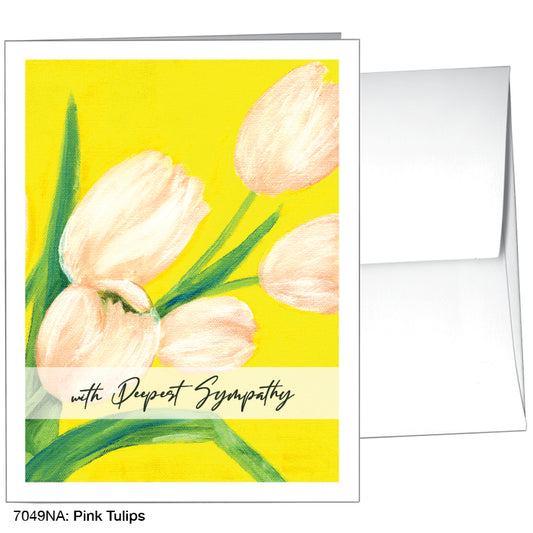 Pink Tulips, Greeting Card (#7049NA), A2 Card Front, www.printedcanvas.com