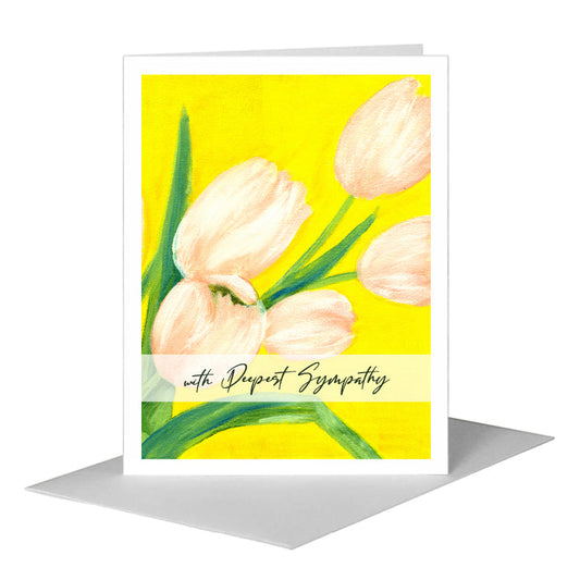 Pink Tulips, Greeting Card (#7049NA) A2 Card Front, www.printedcanvas.com