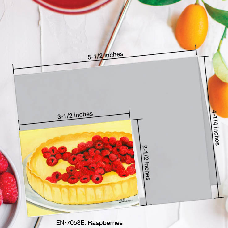 Raspberries, Greeting Card (#7053E), Enclosure Card, www.printedcanvas.com