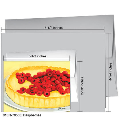 Raspberries, Greeting Card (#7053E), Enclosure Card, www.printedcanvas.com