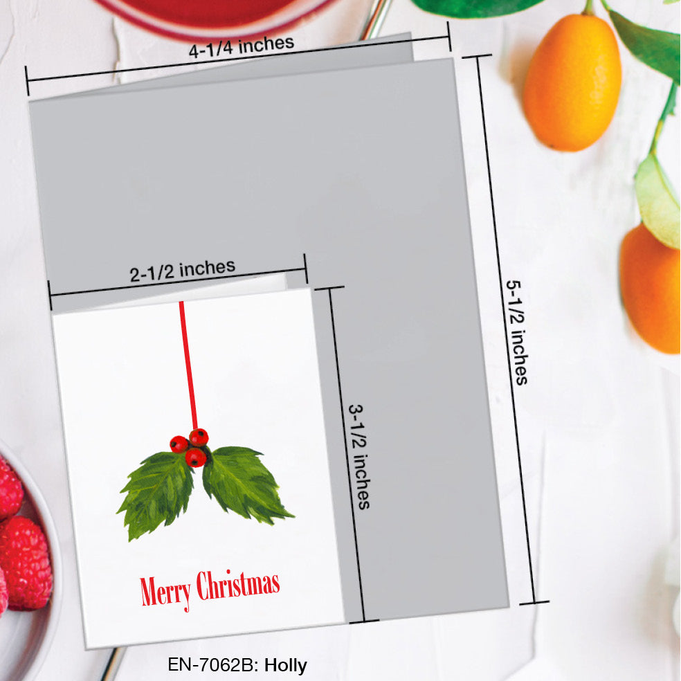 Holly, Greeting Card (7062B), Enclosure Card, www.printedcanvas.com