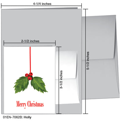 Holly, Greeting Card (7062B), Enclosure, www.printedcanvas.com