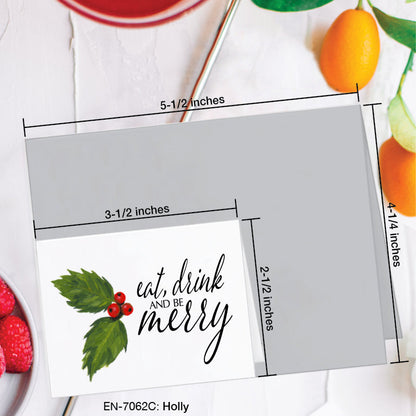 Holly, Greeting Card (7062C), Enclosure Card, www.printedcanvas.com