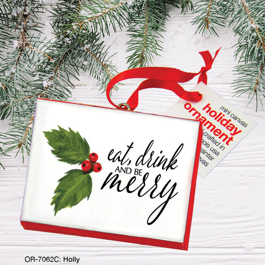 Holly, Ornament (OR-7062C), Front, printedcanvas.com