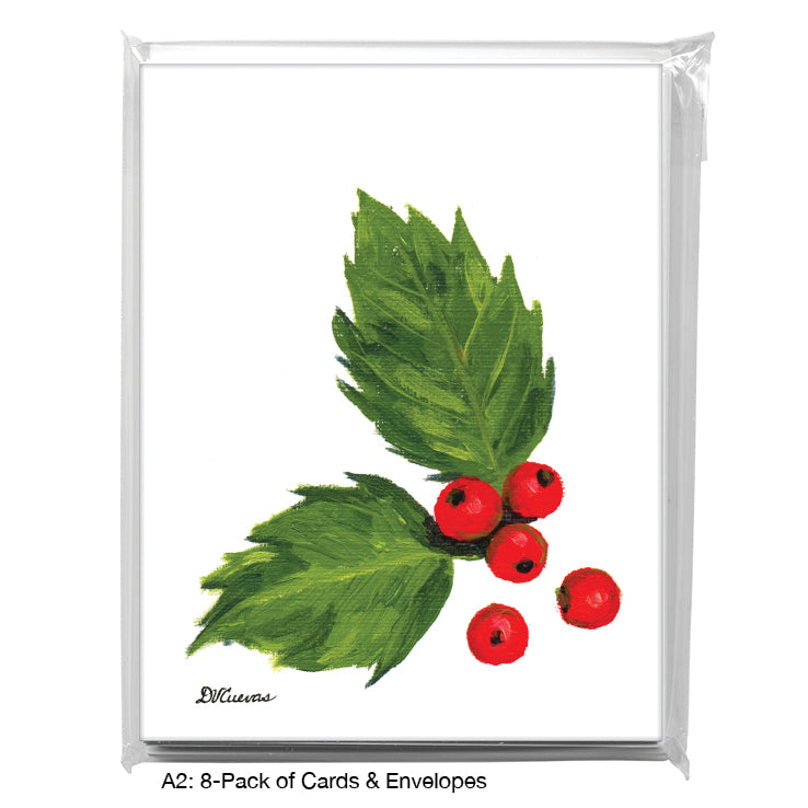 Holly, Greeting Card (#7062D), 8-Pack, www.printedcanvas.com