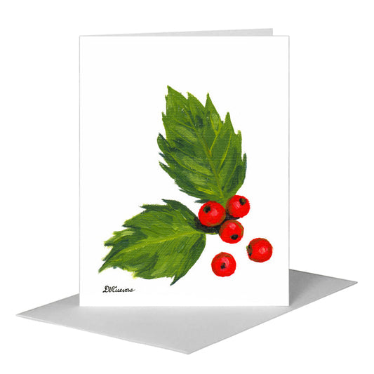Holly, Greeting Card (#7062D) A2 Card Front, www.printedcanvas.com