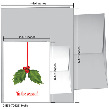 Holly, Greeting Card (7062E), Enclosure, www.printedcanvas.com