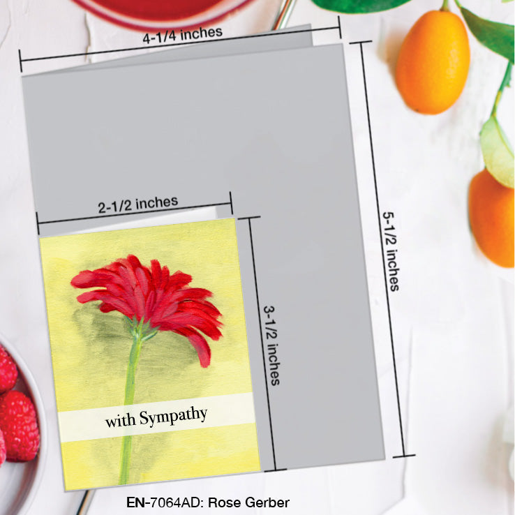 Rose Gerber, Greeting Card (7064AD), Enclosure, www.printedcanvas.com