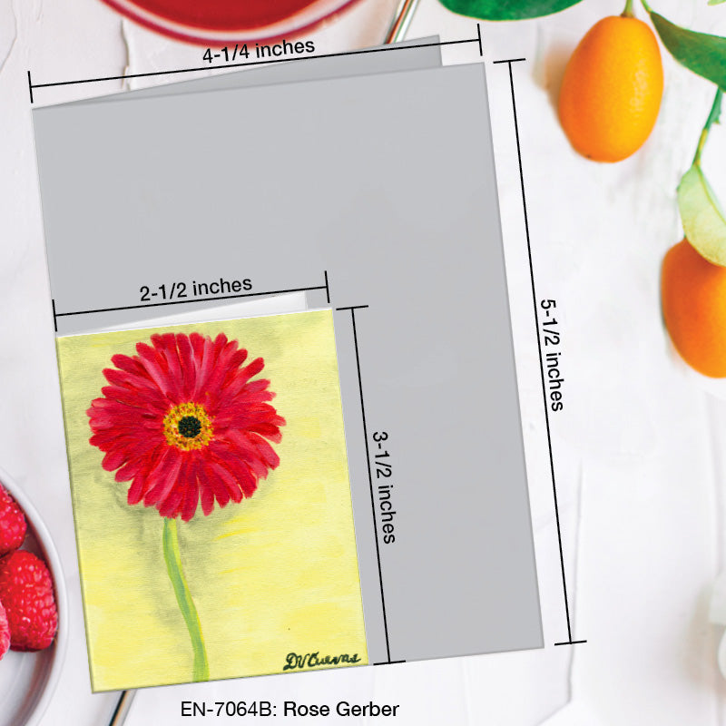 Rose Gerber, Greeting Card (7064B), Enclosure Card, www.printedcanvas.com