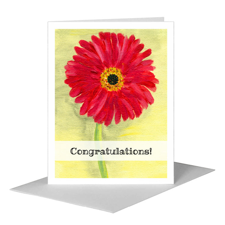 Rose Gerber, Greeting Card (#7064BB) A2 Card Front, www.printedcanvas.com