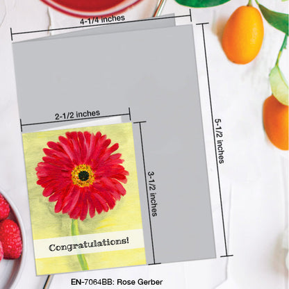 Rose Gerber, Greeting Card (7064BB), Enclosure, www.printedcanvas.com