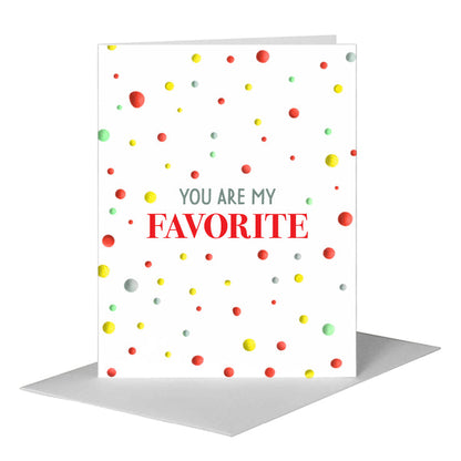 Favorite, Greeting Card (#7075A), A2 Card Front, www.printedcanvas.com