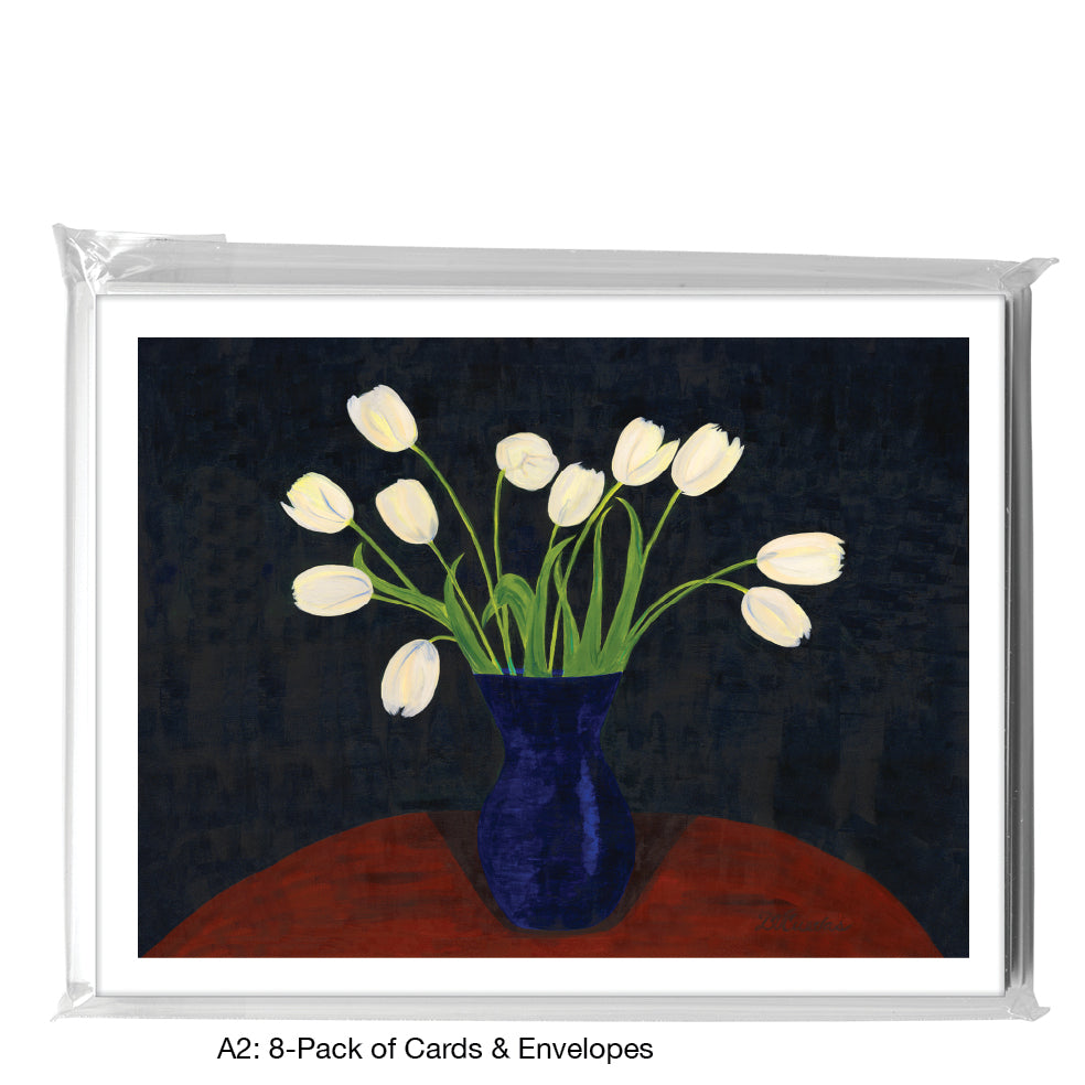 Tulips On Black, Greeting Card (7079D)