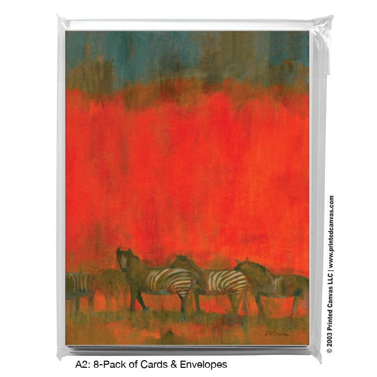 Zebras, Greeting Card (#7087A)