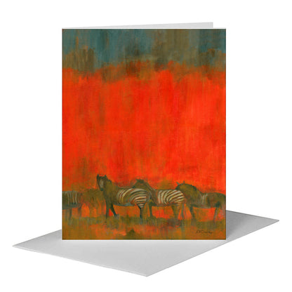 Zebras, Greeting Card (#7087A), A2 Card Front, www.printedcanvas.com