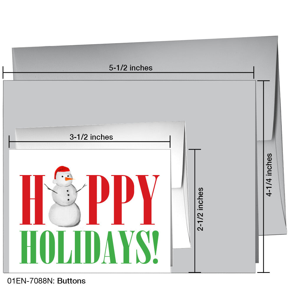 Buttons, Greeting Card (7088N), Enclosure, printedcanvas.com