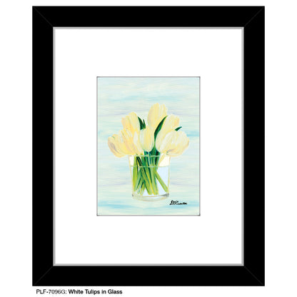 White Tulips in Glass, Print (#7096G)