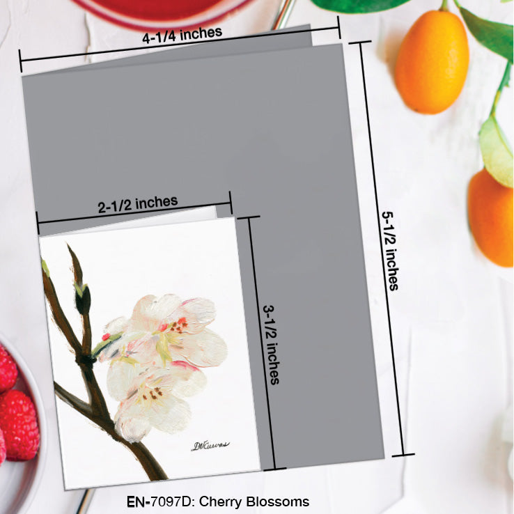 Cherry Blossoms, Greeting Card (7097D), Enclosure Card, www.printedcanvas.com