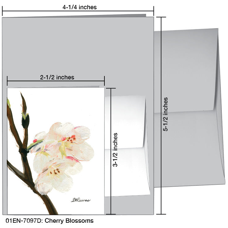 Cherry Blossoms, Greeting Card (7097D), Enclosure, www.printedcanvas.com