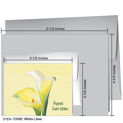 White Lilies, Greeting Card (7099B)