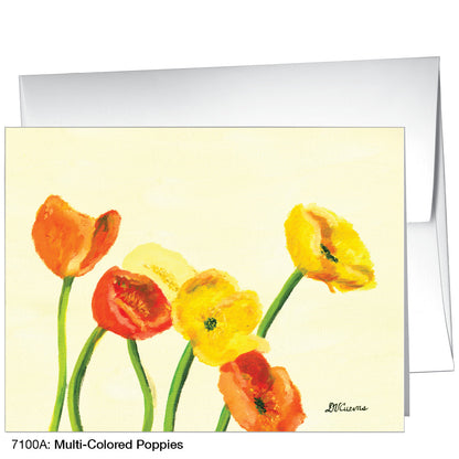Multi-Colored Poppies, Greeting Card (7100A)