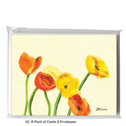 Multi-Colored Poppies, Greeting Card (7100A)
