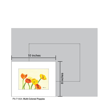 Multi-Colored Poppies, Print (#7100A)