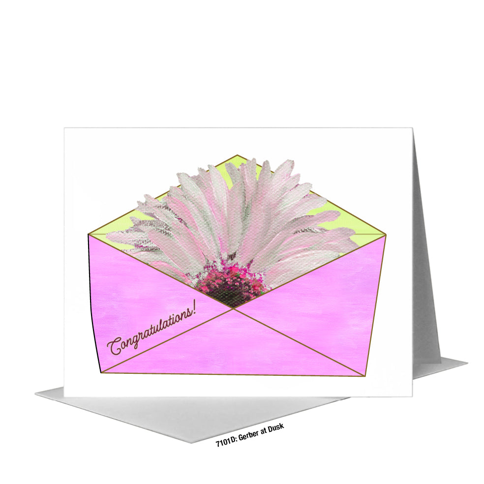 Gerber at Dusk, Greeting Card (#7101D), A2 Card Front, www.printedcanvas.com