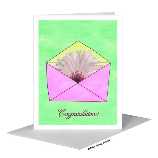 Gerber at Dusk, Greeting Card (#7101DA) A2 Card Front, www.printedcanvas.com